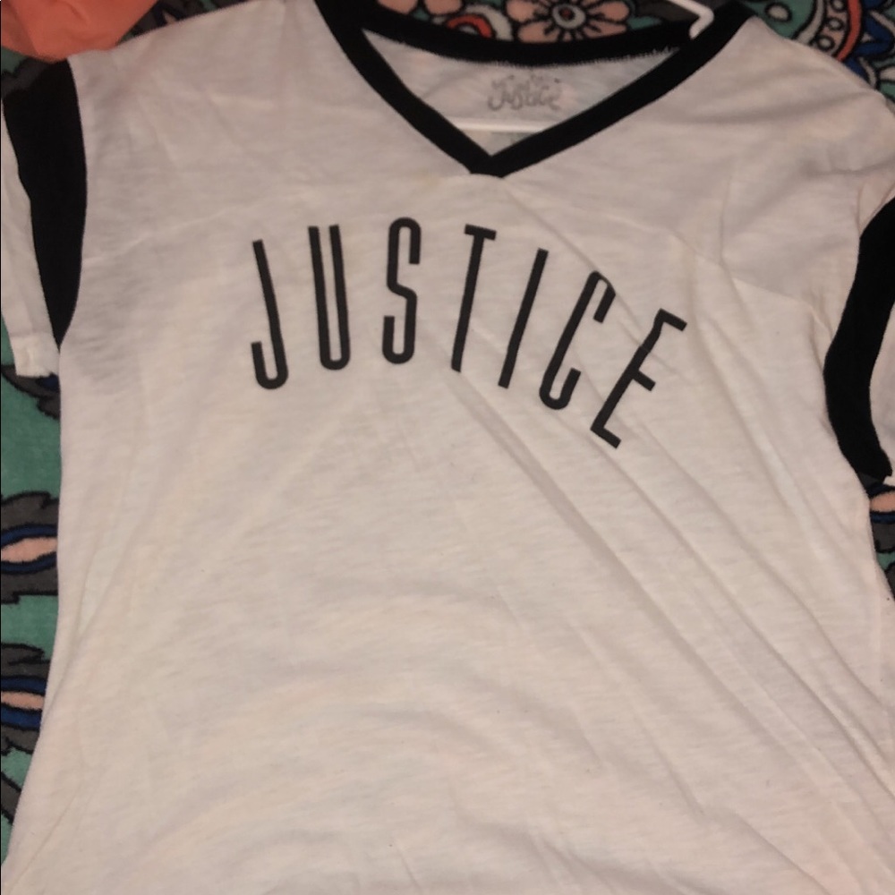 Black justice tee